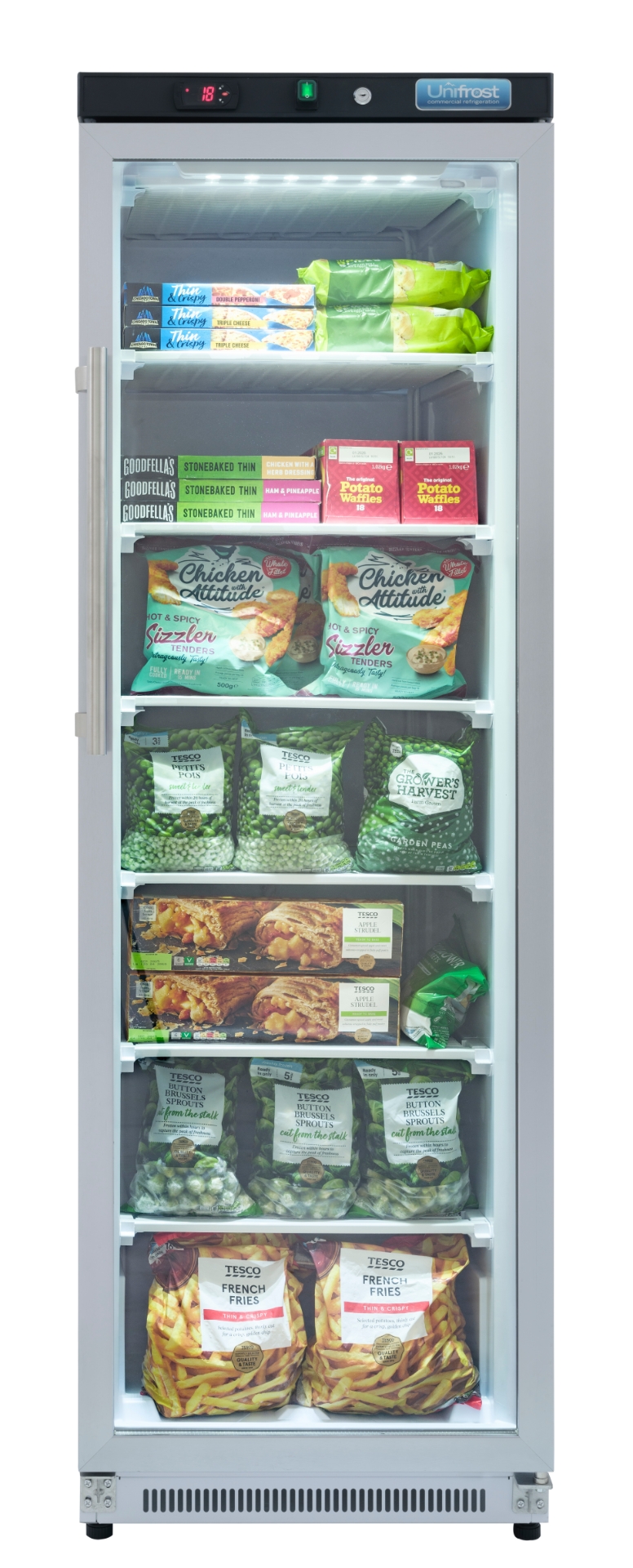 Unifrost GDF401 Single Glass Door Display Freezer