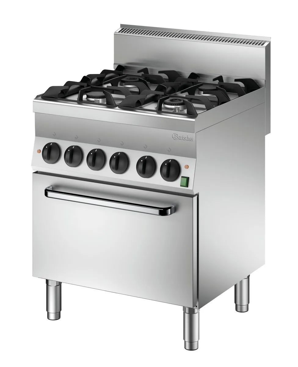 Bartscher Gas stove 650, W700, 4BR, elO Freestanding