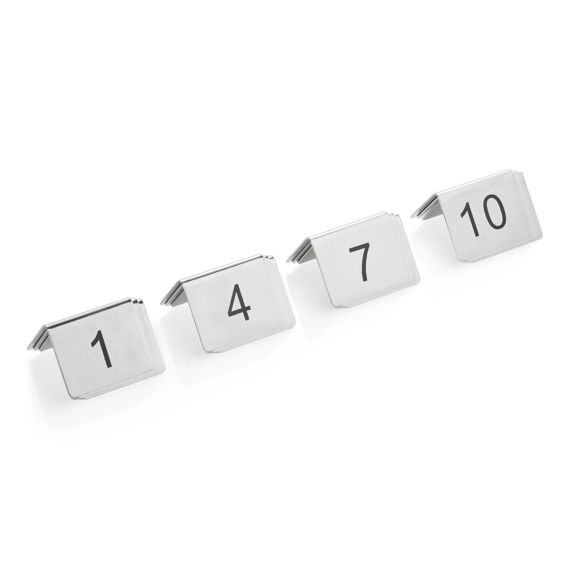Set of table number signs