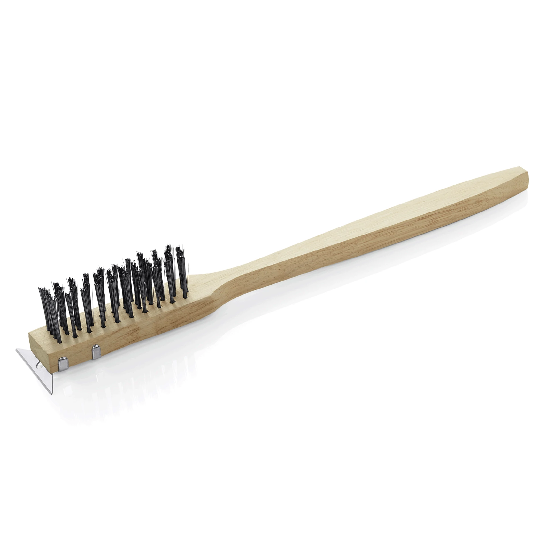 Oven brush with scraper