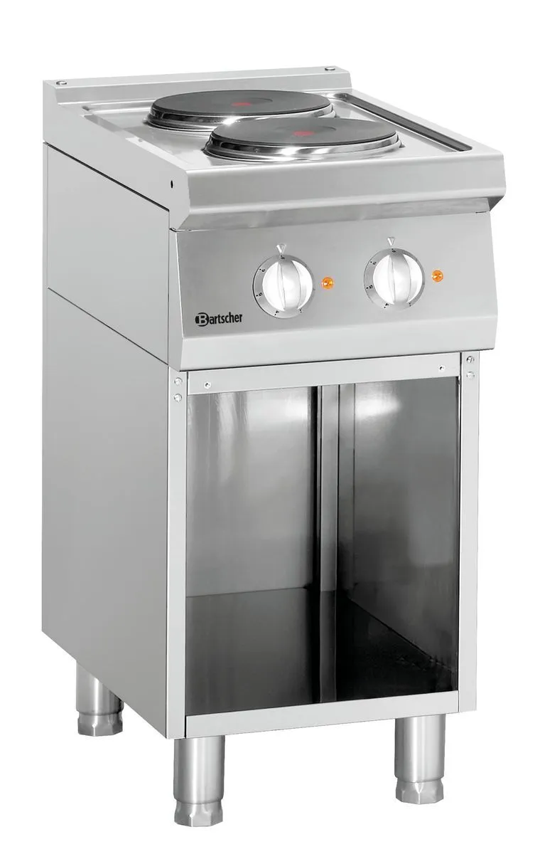 Bartscher Electric stove 700, W400, 2PL,OBU Freestanding