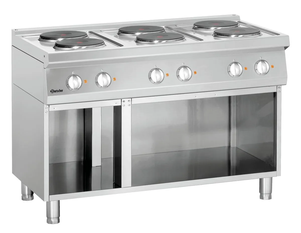 Bartscher Electric stove 700, W1200, 6PL,OBU Round Freestanding