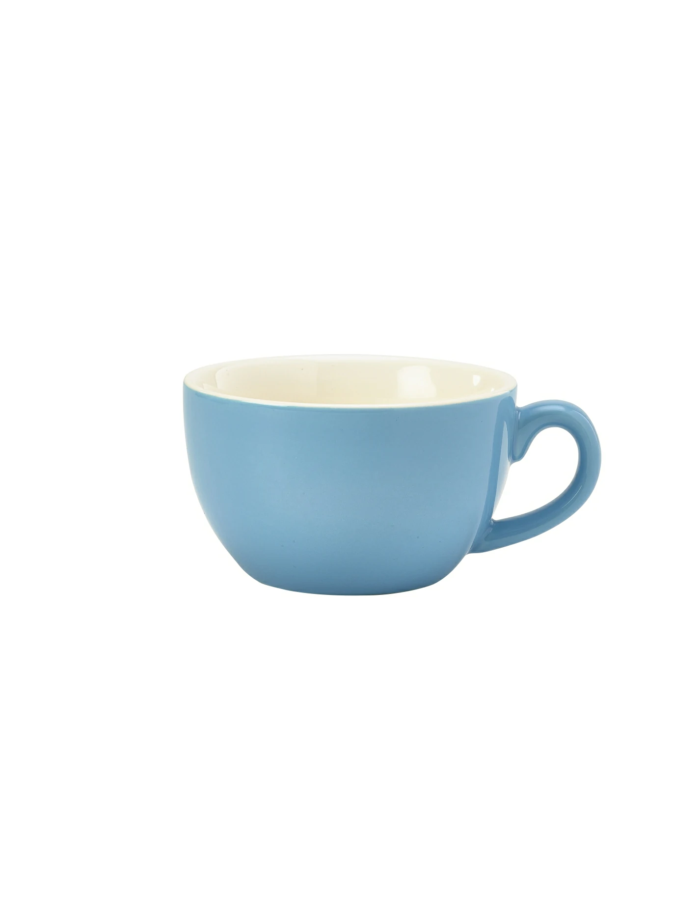 Genware Porcelain Blue Bowl Shaped Cup 25cl/8.75oz