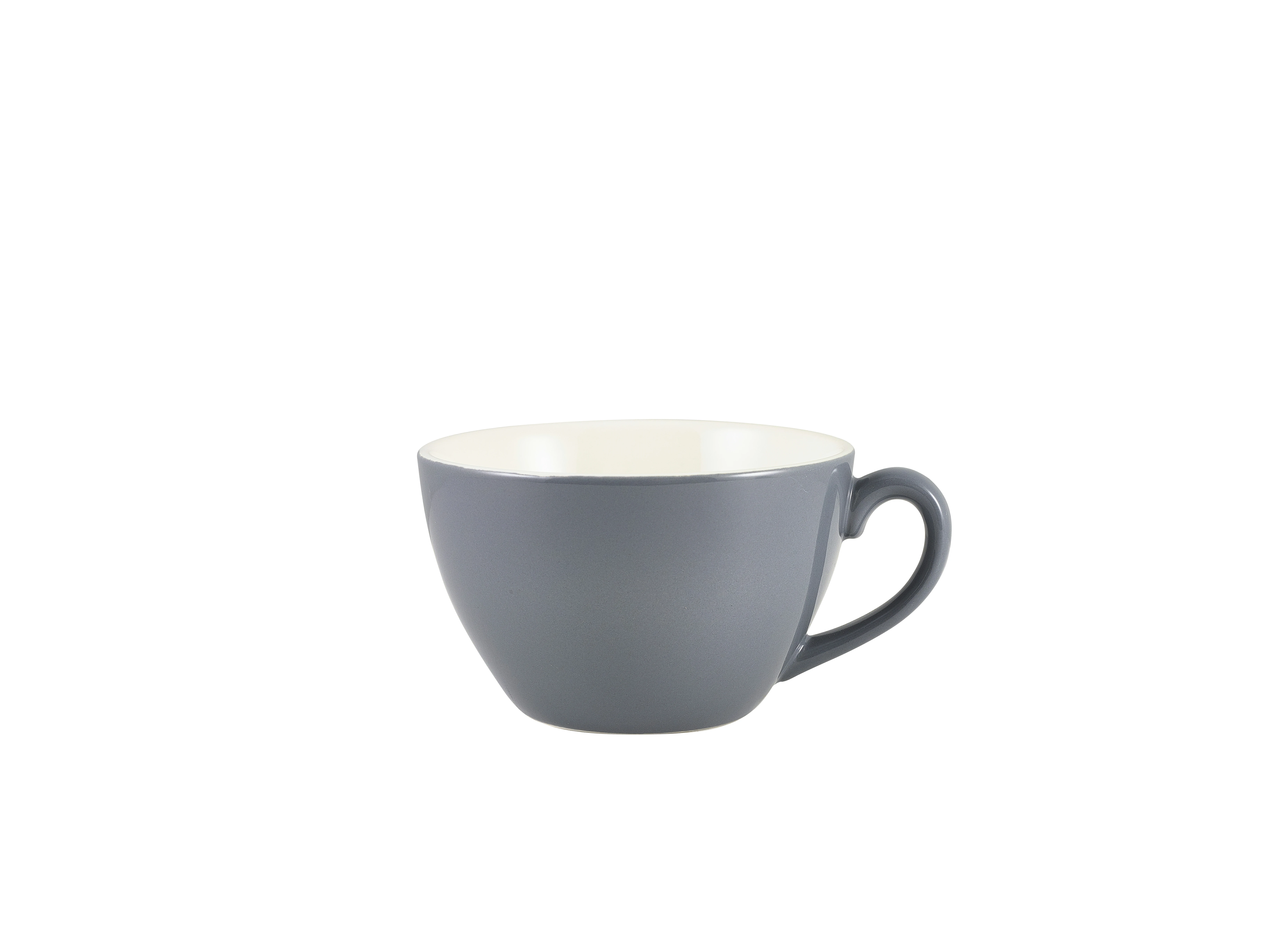 Genware Porcelain Grey Bowl Shaped Cup 34cl/12oz