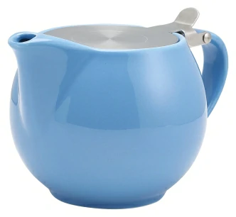 GenWare Porcelain Blue Teapot with St/St Lid & Infuser 50cl/17.6oz