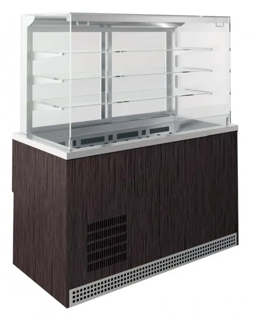 Emainox Self Supreme - 3 Shelves + Base Refrigerated Grab & Go Display With Dolewell Straight Range