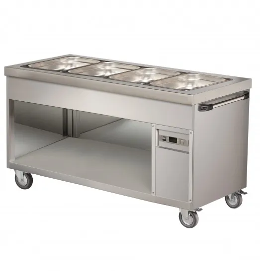 Chefsrange MBM4 - 4 X 1/1Gn Mobile Heated Bain Marie With Handle