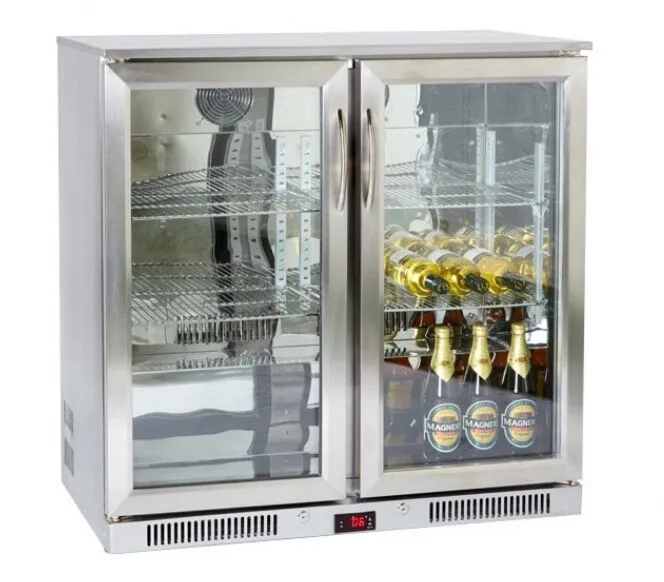 Economy NT2ST HC Stainless Steel Hinged Double Door Bottle Cooler 220 Litres