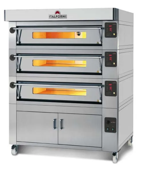 Italforni ES9-3 Heavy Duty Triple Deck Electric Pizza Oven - 27 X 12
