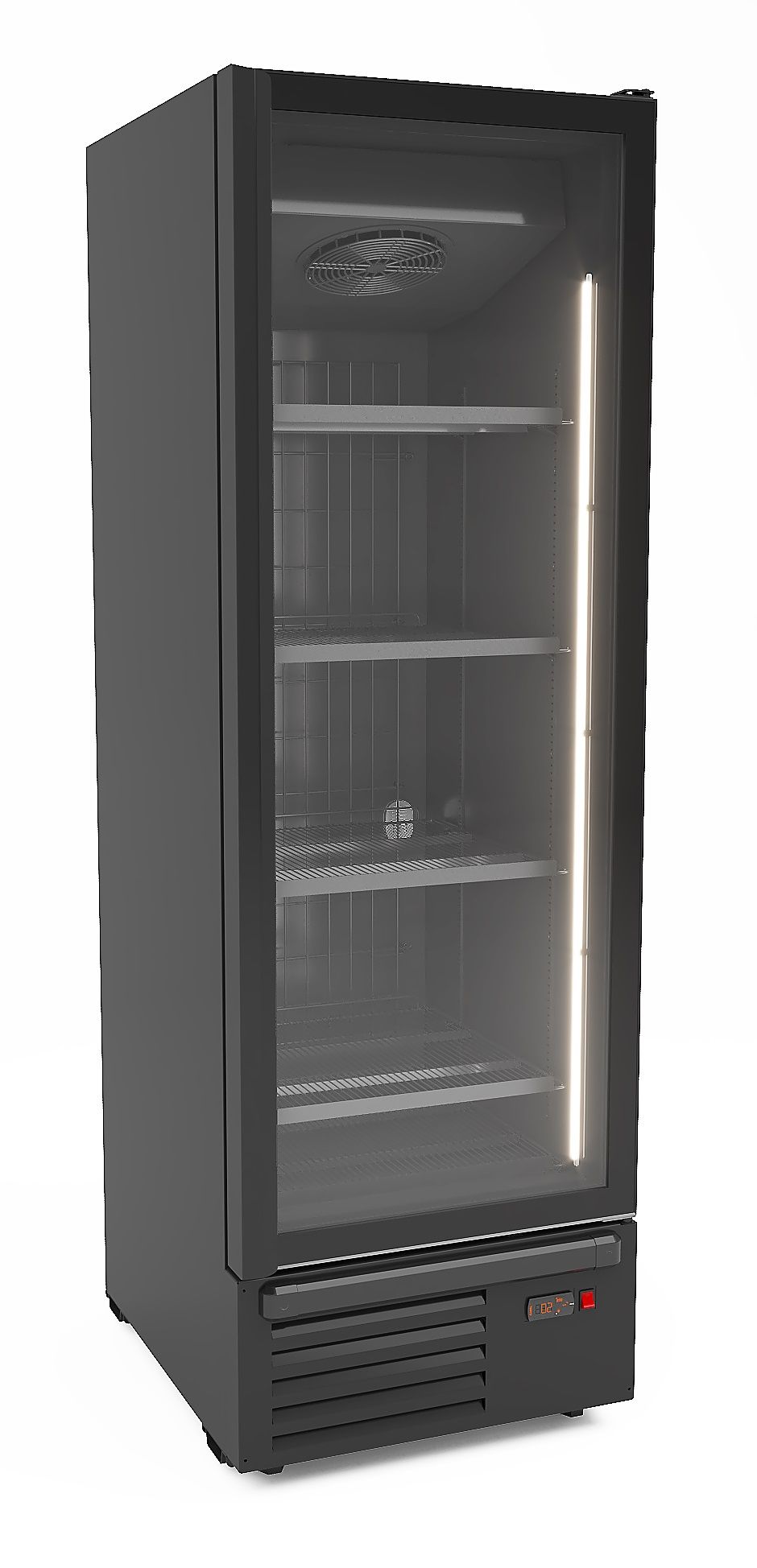 CombiSteel Freezer Single Glass Door Black 500L