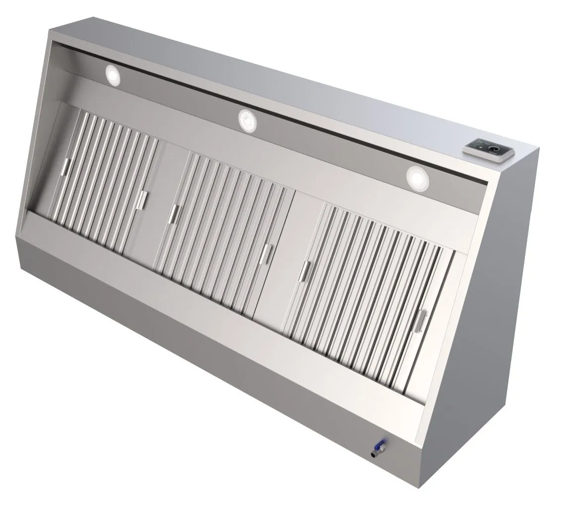 CombiSteel Wall-Mounted Hood Complete with Fan 1100 1600MM