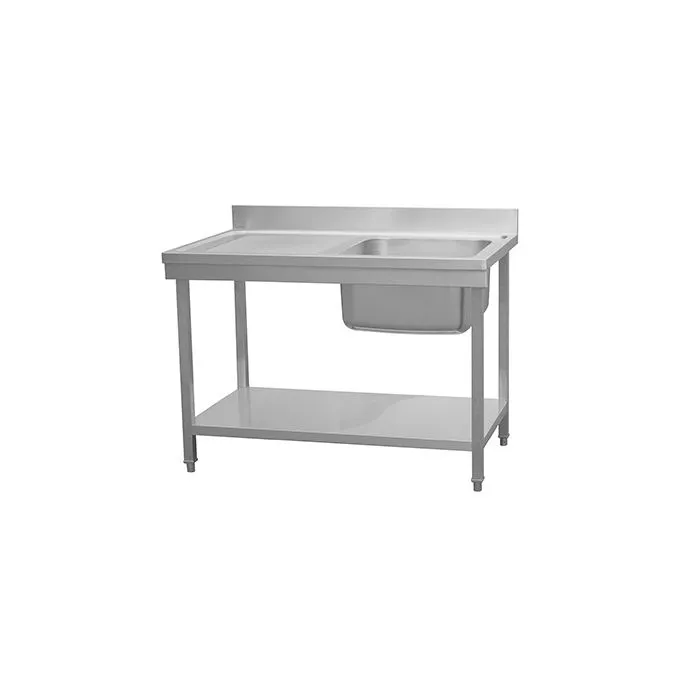 CombiSteel 700 Stainless Steel Sink Unit Shelve Single Bow Right 1200