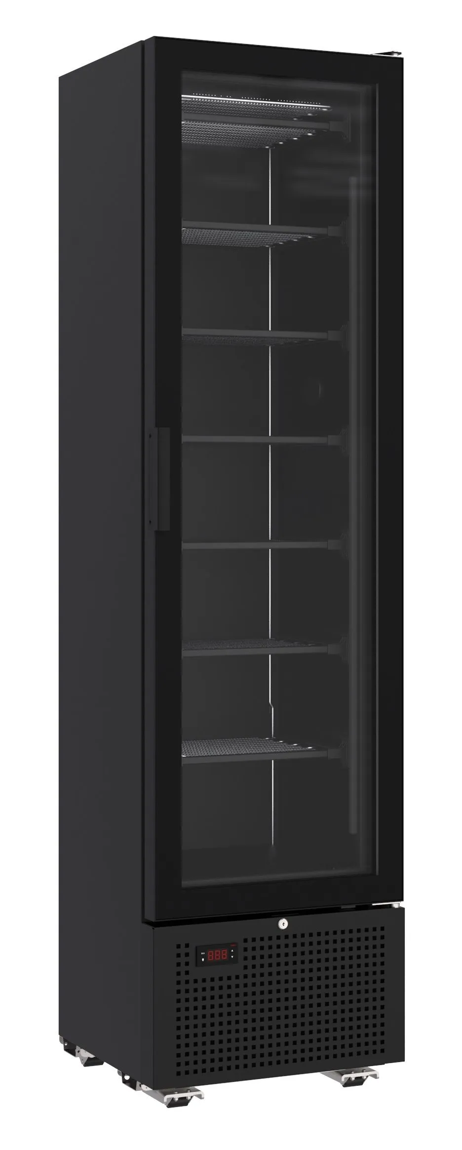 CombiSteel Upright Glass Door Freezer 221 Lt Black