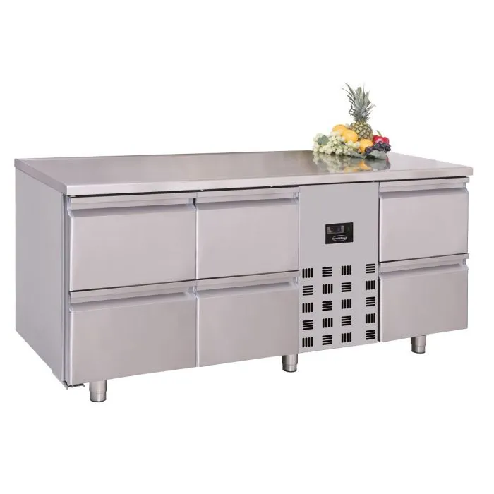 CombiSteel Counter 700 Refrigerator 6 Drawers Mono Block