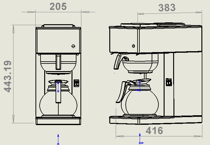 CombiSteel Coffee Machine Included 1 Glass Coffee Jug 1.8L