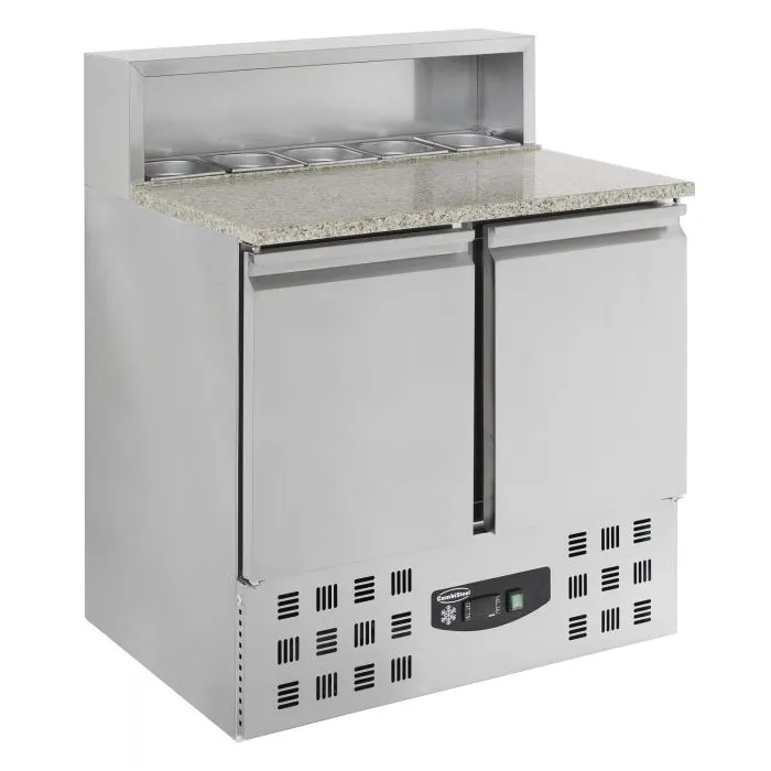 CombiSteel Pizza Preparation Counter 2 Doors with 7 Topping Unit