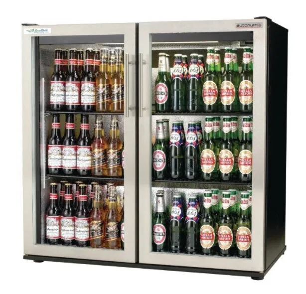 Autonumis RVC00003 EcoChill 3ft Stainless Steel Hinged Double Door Bottle Cooler 195 Litres