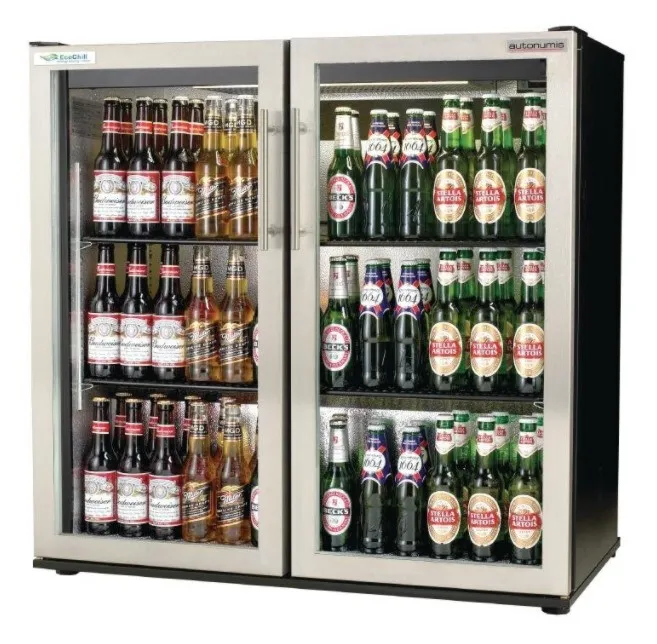 Autonumis RJC00004 EcoChill 3ft Stainless Steel Surround Hinged Double Door Bottle Cooler 195 Litres