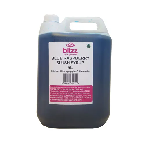Blizz Slush Blue Raspberry Syrup 5ltr