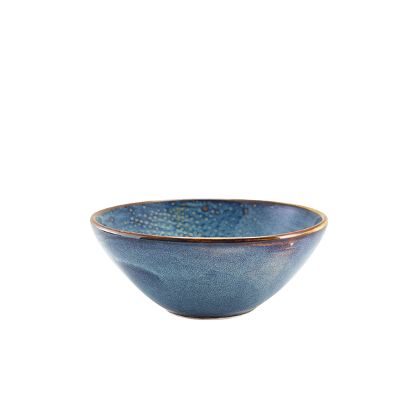 Terra Porcelain Aqua Blue Organic Bowl 16.5cm