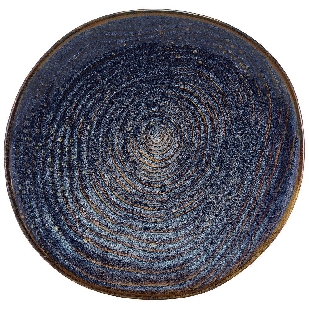 Terra Porcelain Aqua Blue Organic Plate 25cm