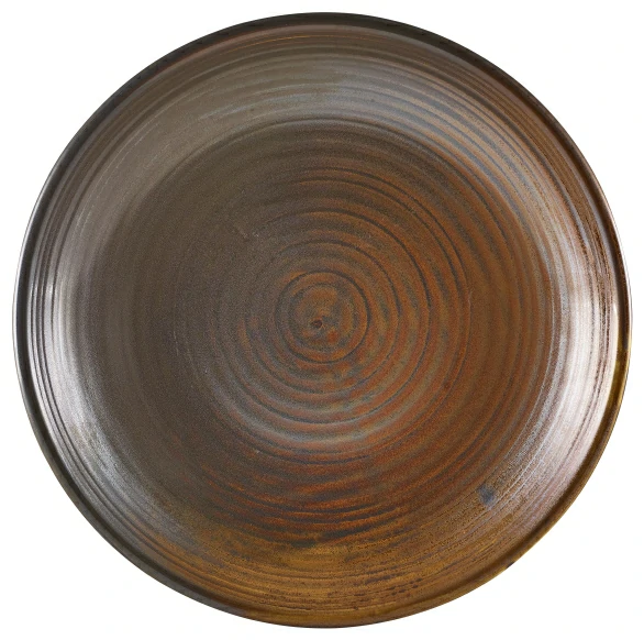 Terra Porcelain Rustic Copper Deep Coupe Plate 25cm