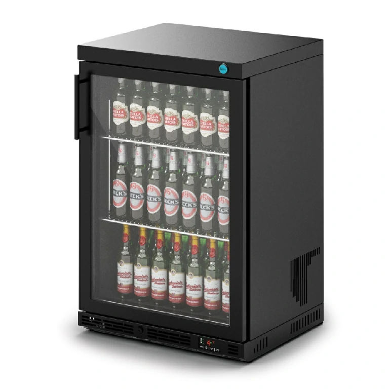 F76/150/B - IMC Ventus V60 Bottle Cooler - Glass Door - Black Painted Frame