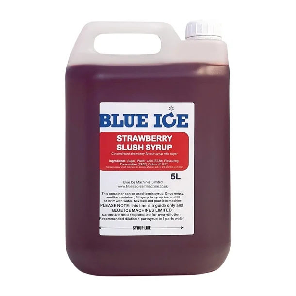 Blue Ice Strawberry Flavour Slush Mix 5 ltr