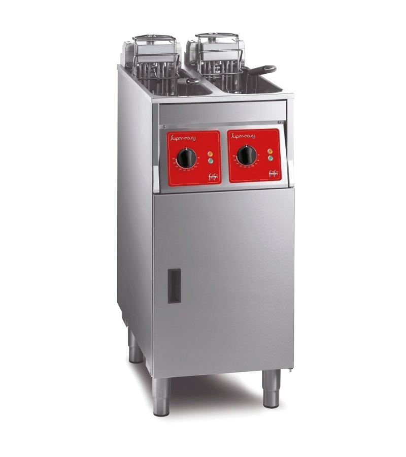 FriFri Super Easy 422 Electric Free-standing Twin Tank Fryer with Filtration - 2 Baskets - W 400 mm - 2 x 7.5 kW