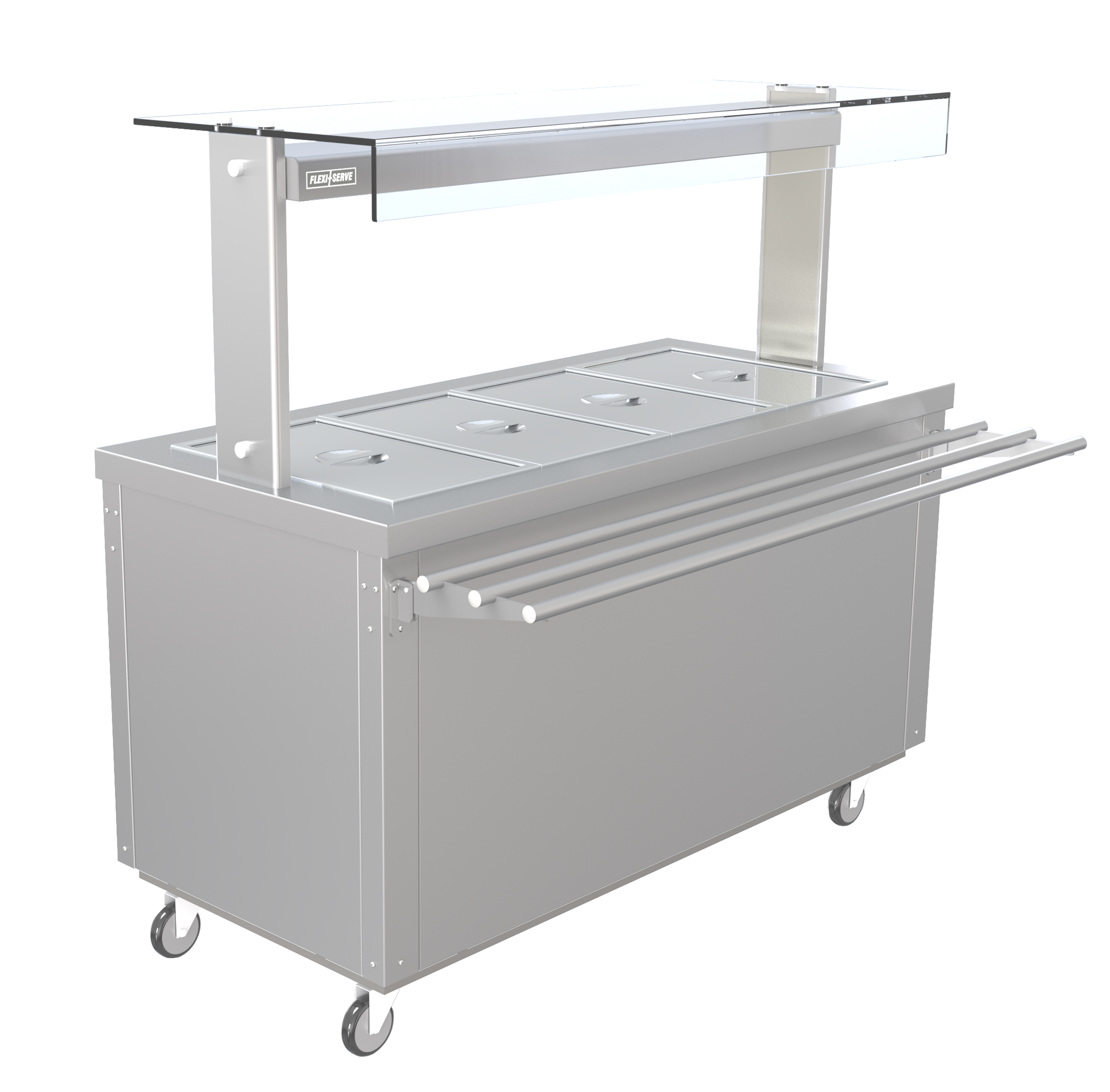 Parry FS-AW4 - Flexi Serve Ambient Cupboard with Chilled Well and LED Illuminated Gantry