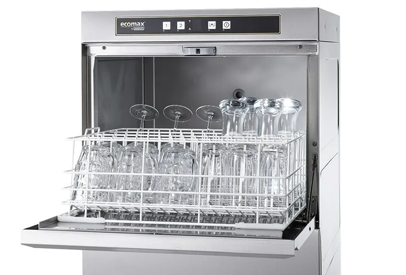 Hobart Ecomax G504SW-10B Undercounter Glasswasher WRAS Approved with Water Softener, 500mm Rack