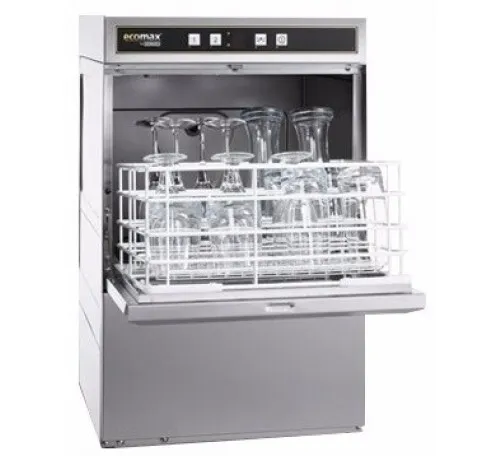 Hobart Ecomax G504W-10B Undercounter Glasswasher WRAS Approved, 500mm Rack