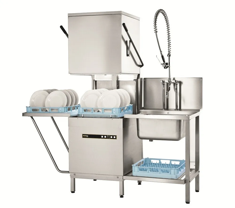 Hobart Ecomax H604SW-12B Hood / Passthrough Dishwasher WRAS Approved, with Water Softener