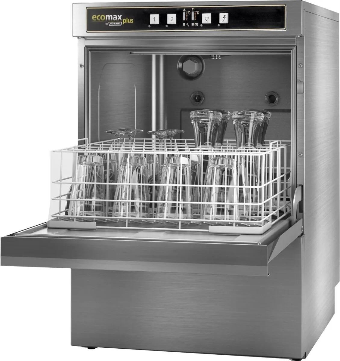 Hobart Ecomax Plus G515W-10C Undercounter Glasswasher WRAS Approved 500mm Rack