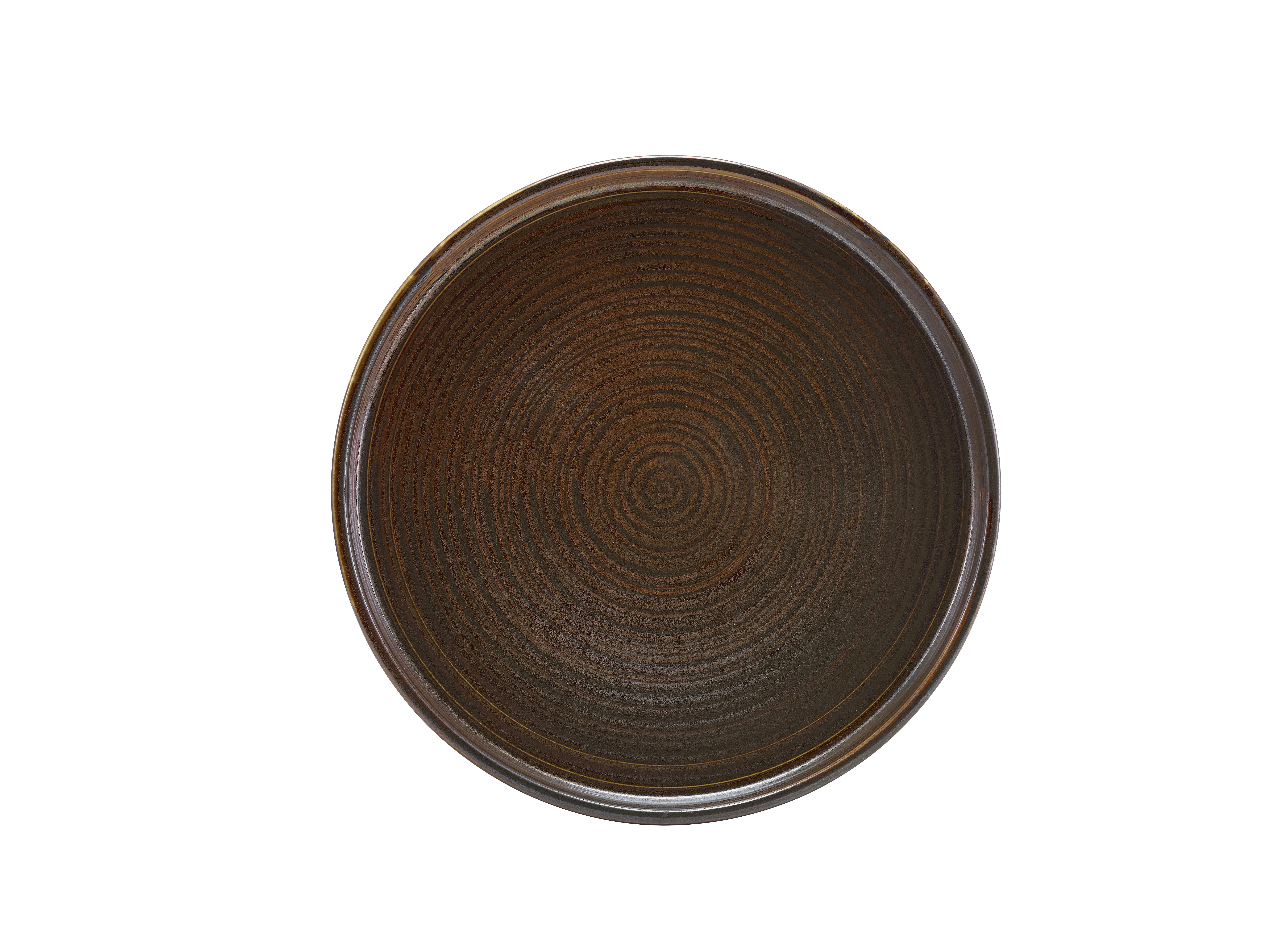 Terra Porcelain Rustic Copper Low Presentation Plate 25cm