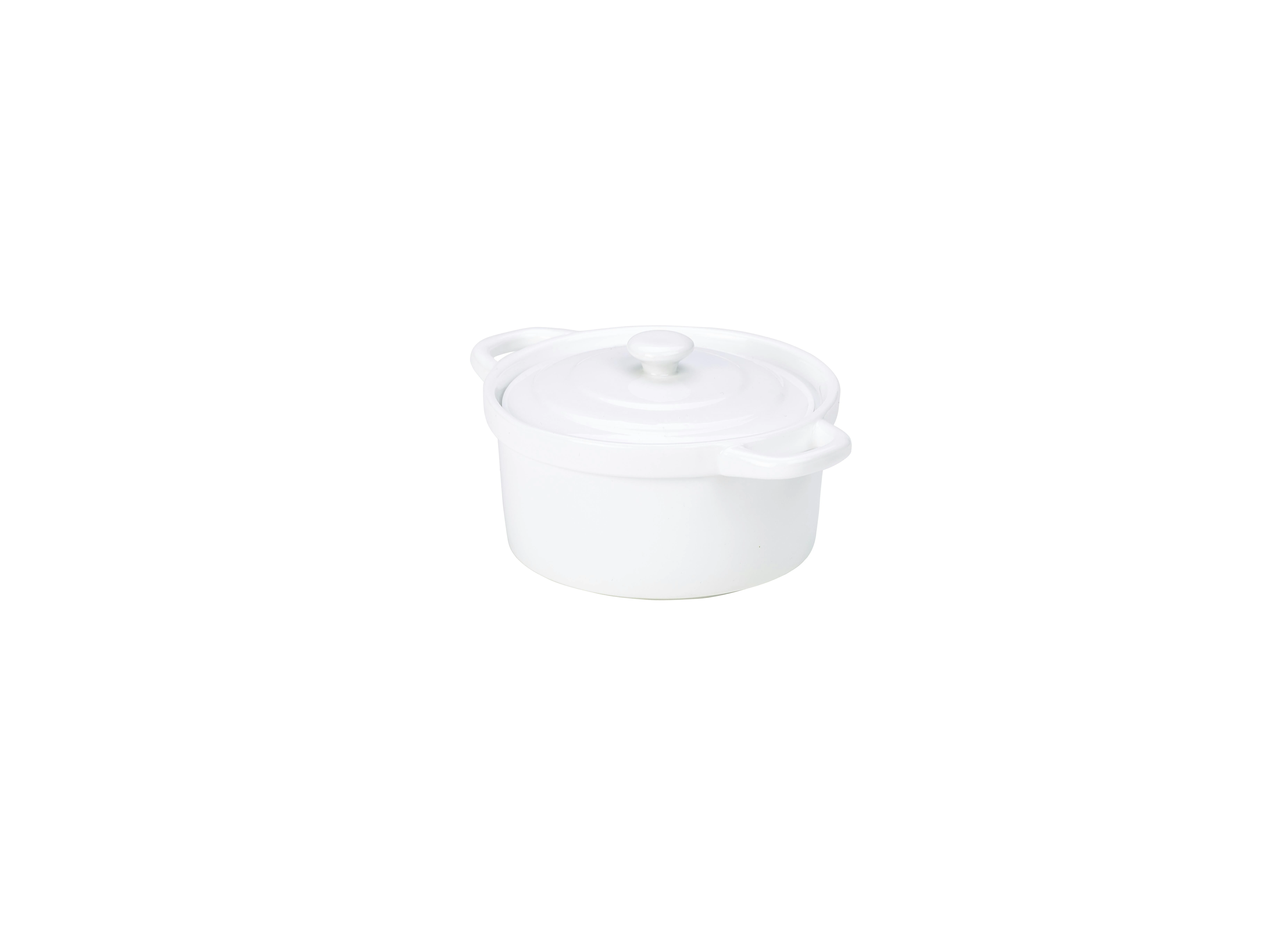 Genware Porcelain Covered Mini Casserole Dish 10.5cm/4"