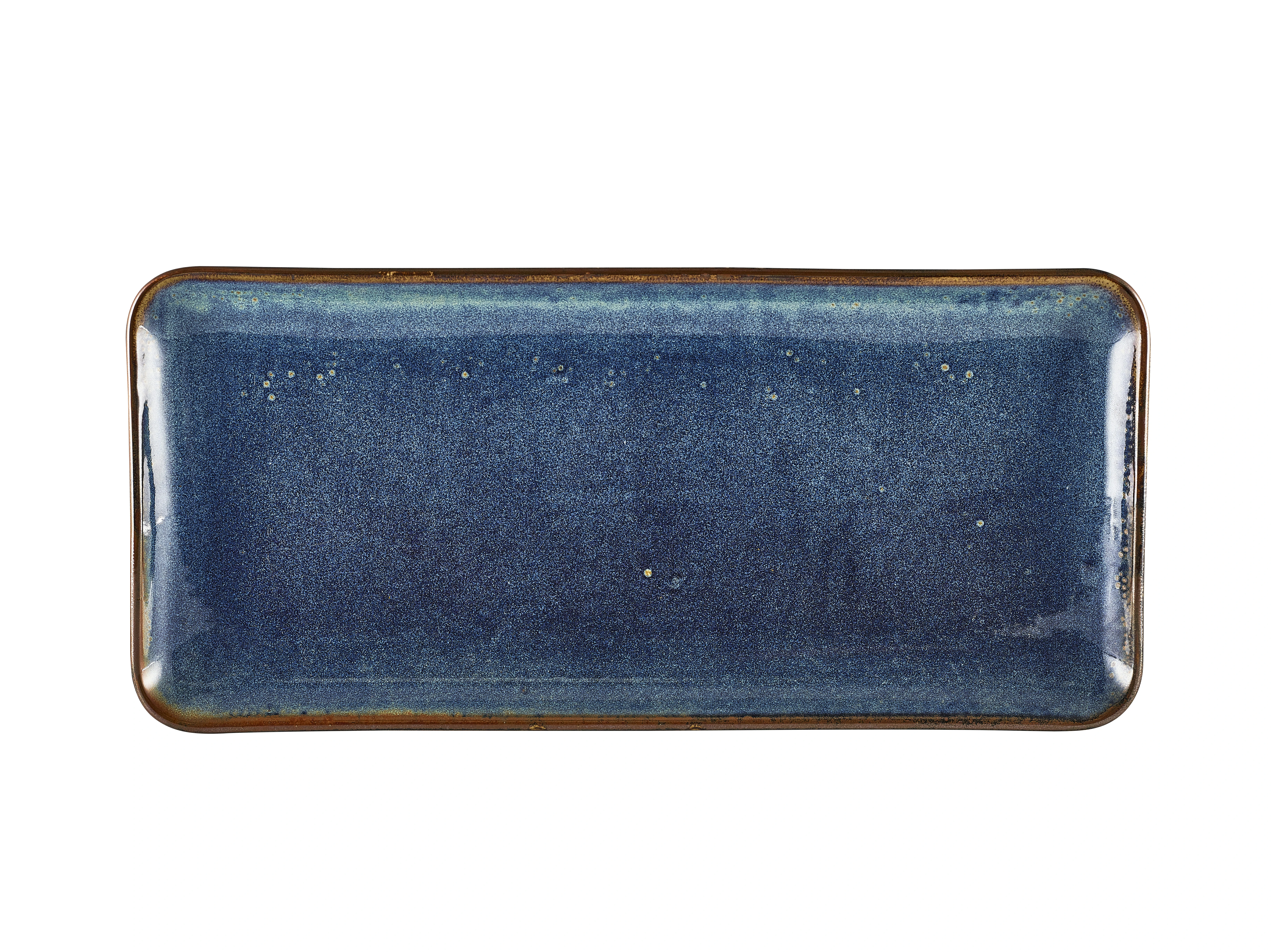Terra Porcelain Aqua Blue Narrow Rectangular Platter 36 x 16.5cm