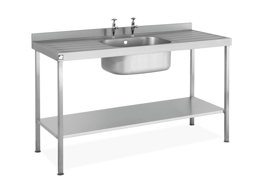 Parry SINKSBDD - Stainless Steel Assembled Sink Single Bowl Double Drainer